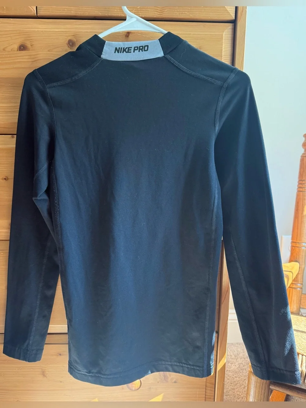 Nike Pro Black Long-Sleeve Performance Mock Neck Compression Tee